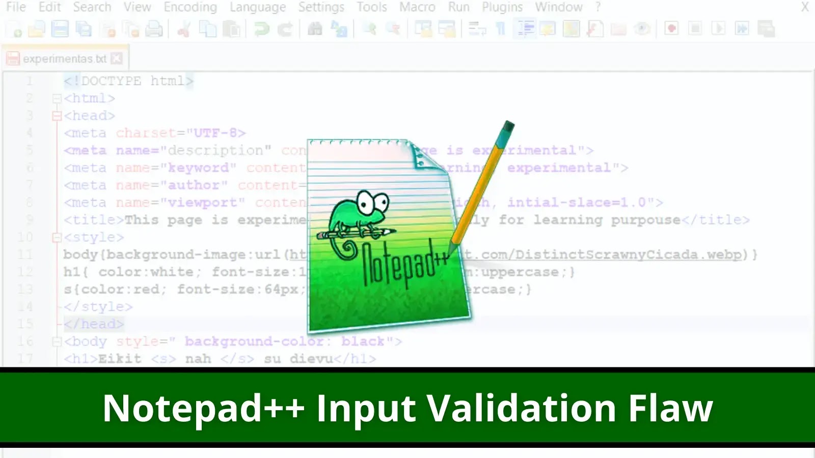 Notepad++ Input Validation Flaw Leads Search Path Vulnerability